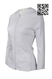 Z299  訂購修身女款外套  設計拉鏈連帽外套  燙石 logo 網上下單純色外套  外套專門店